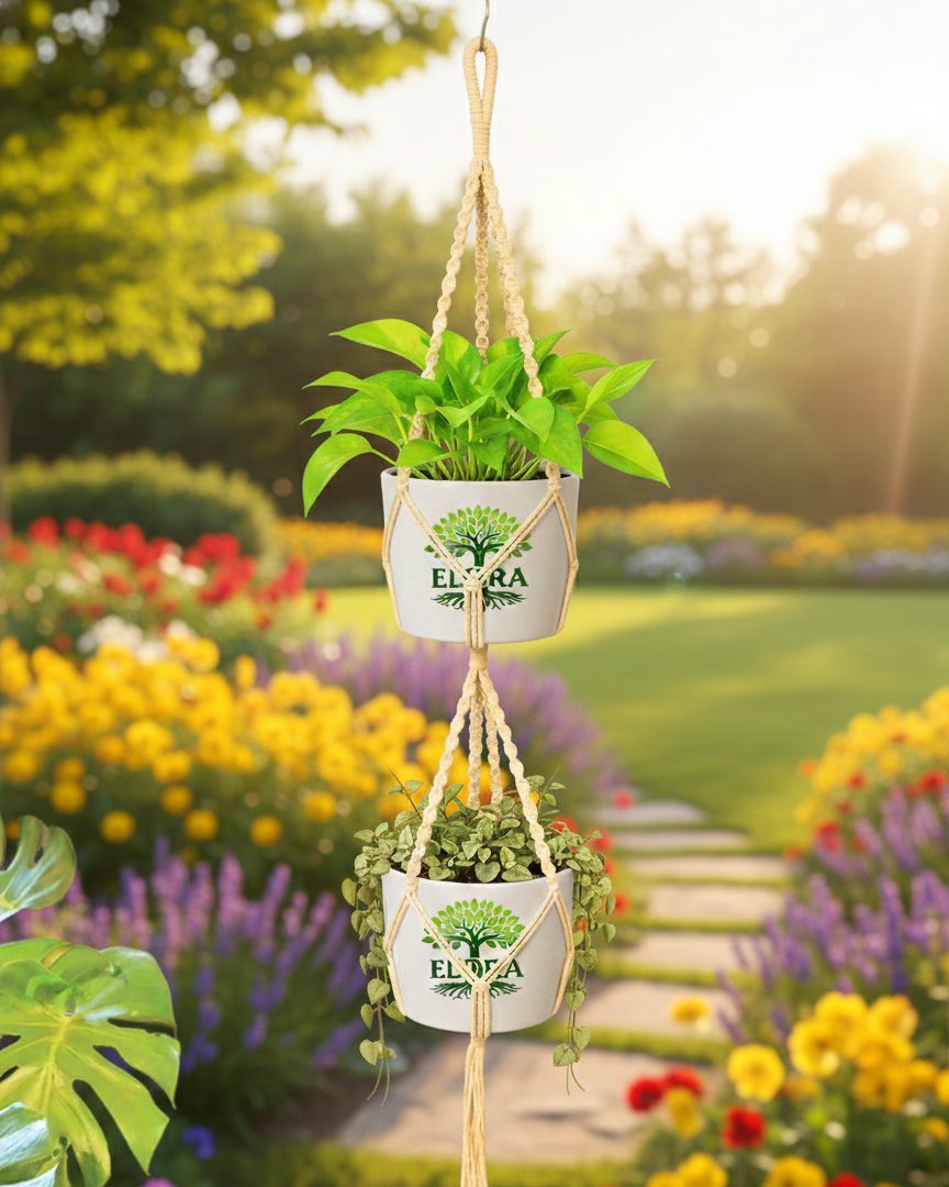 Macrame Two Layer Hanger