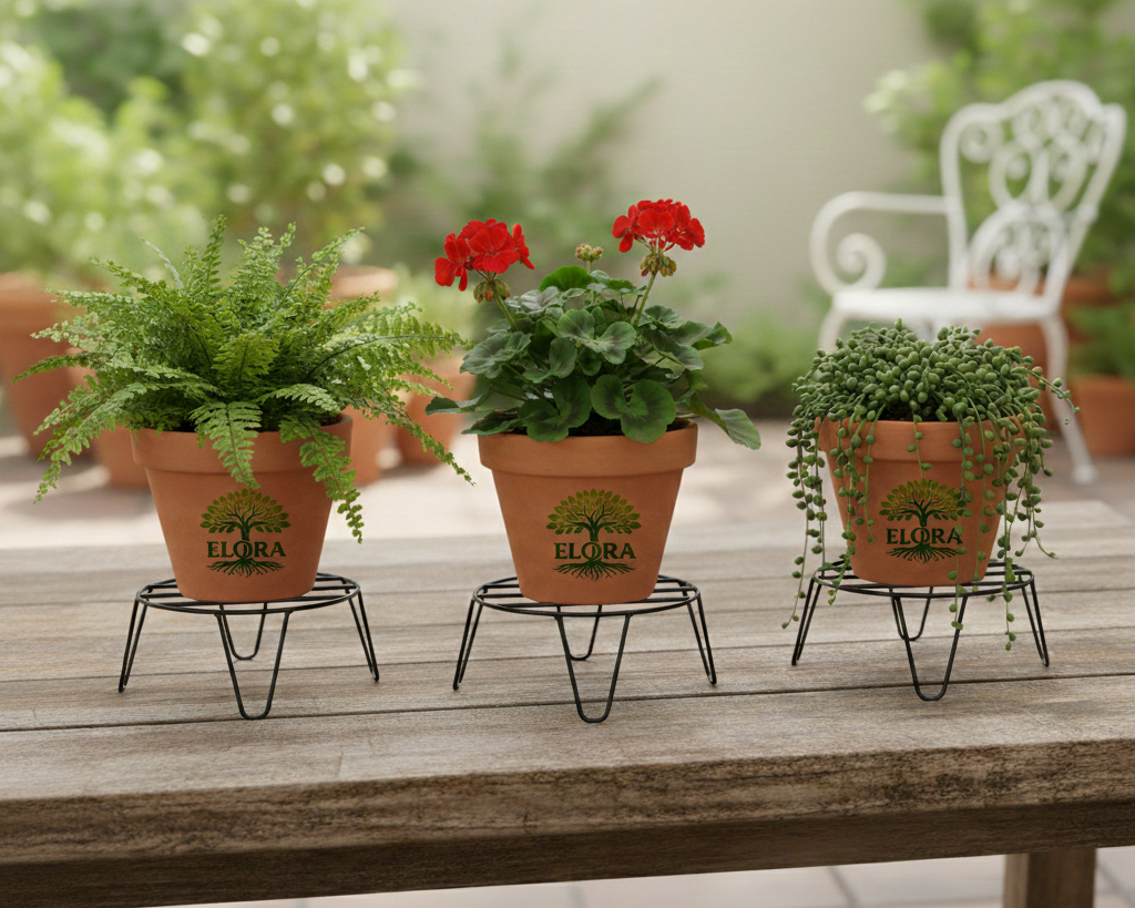 Arc Round Metal Plant Stand